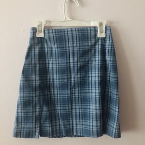 Brandy Melville Blue Plaid Skirt